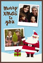 Fotokaart choco kerstman kerstboom